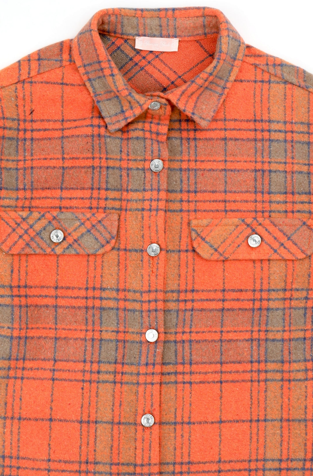 Chemise à carreaux orange