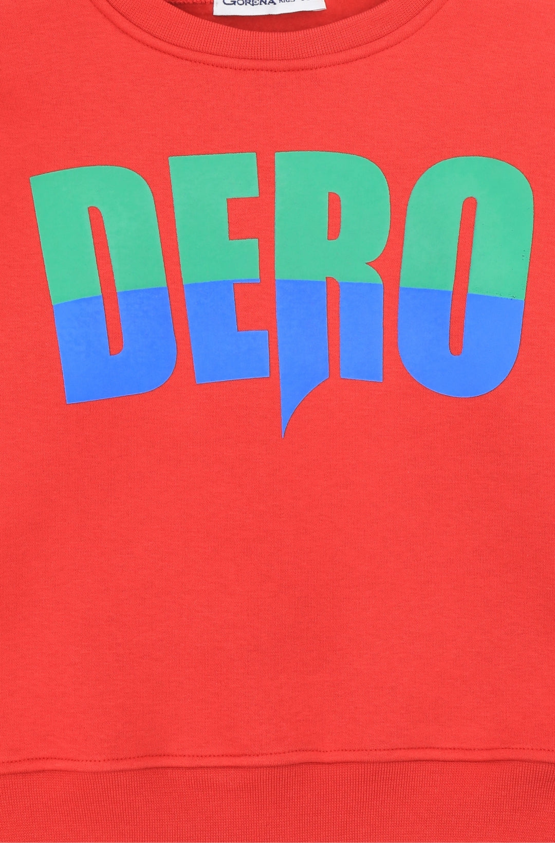 Sweatshirt Enfant avec Imprimé “DERO” Rouge