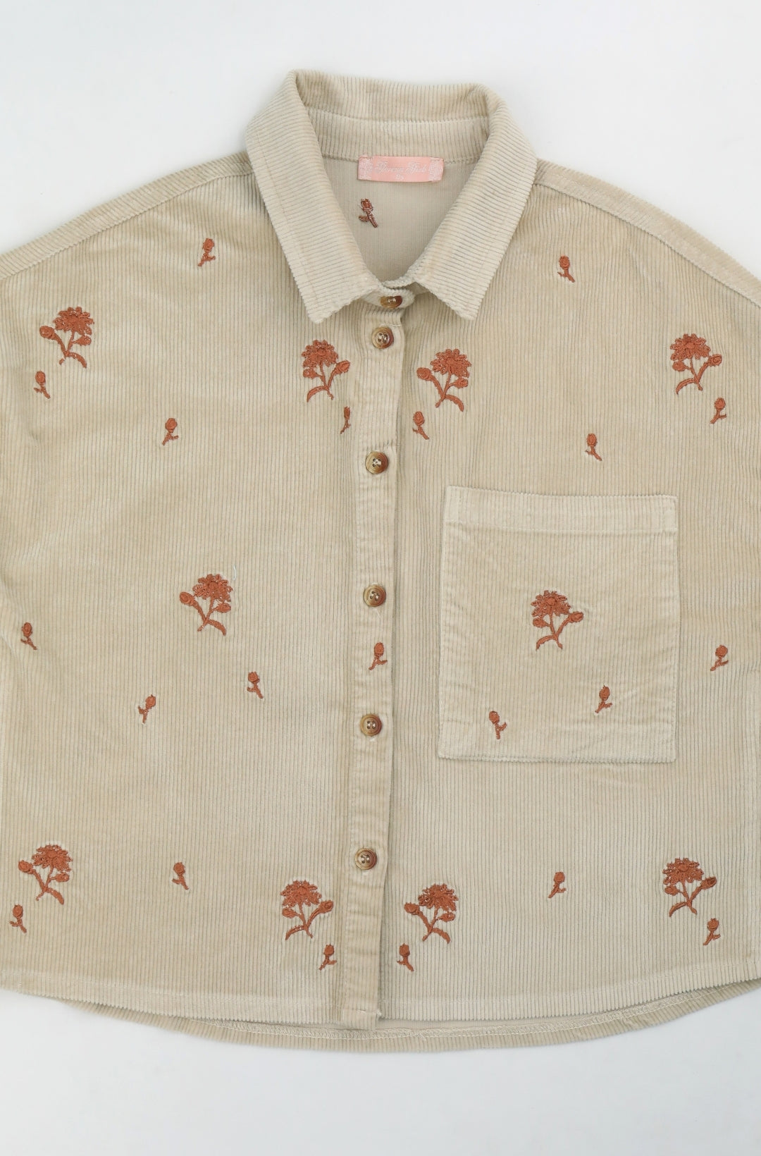 Chemise beige à motifs floraux biege