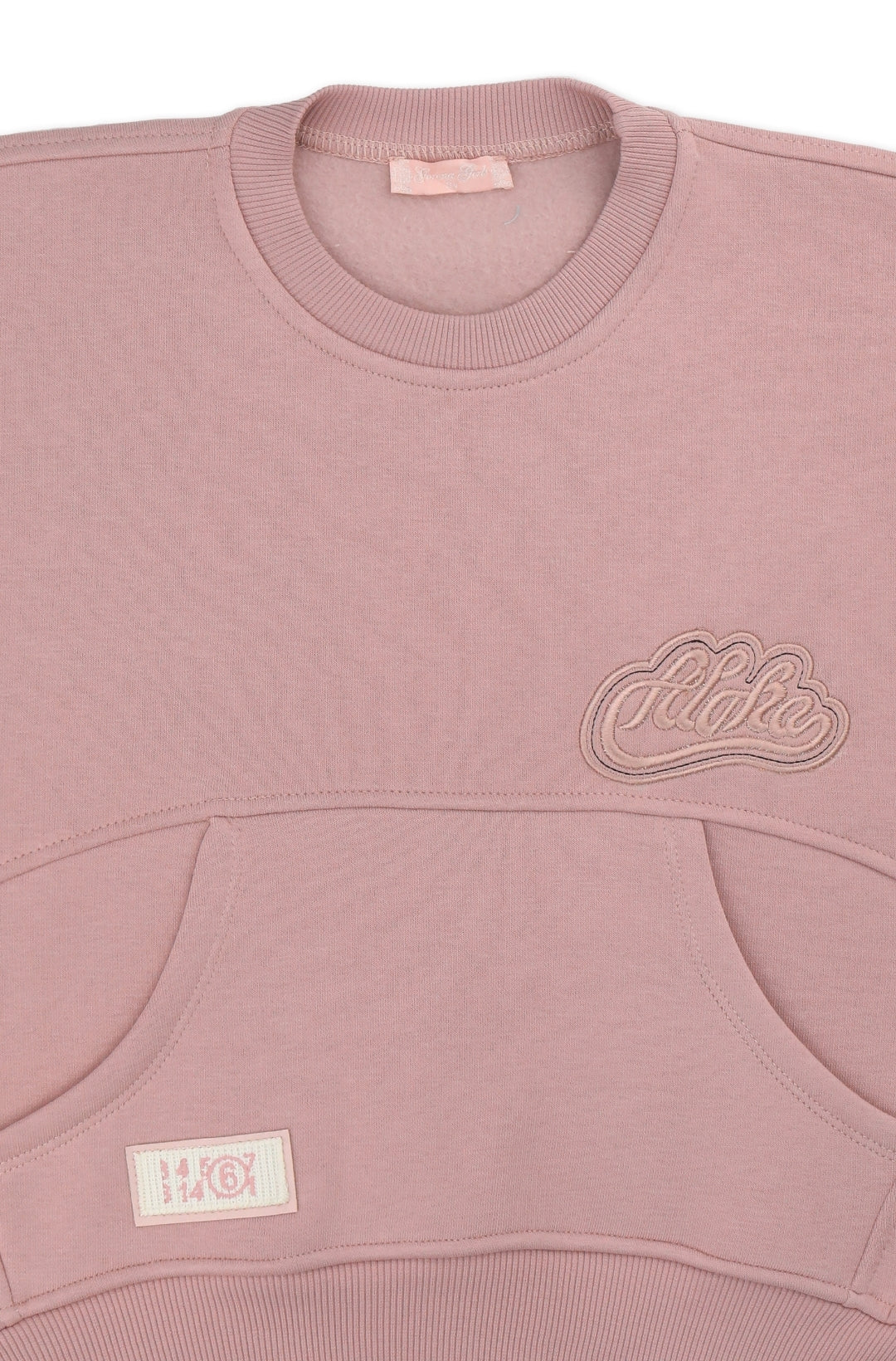 Sweatshirt rose clair pour filles, doux et décontracté