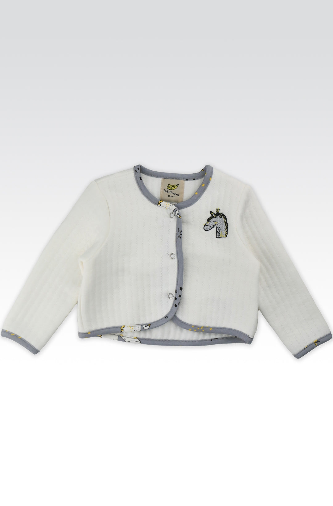 Ensemble 3 pièces Bébé Licorne - Gilet Blanc et Pantalon Fantaisie