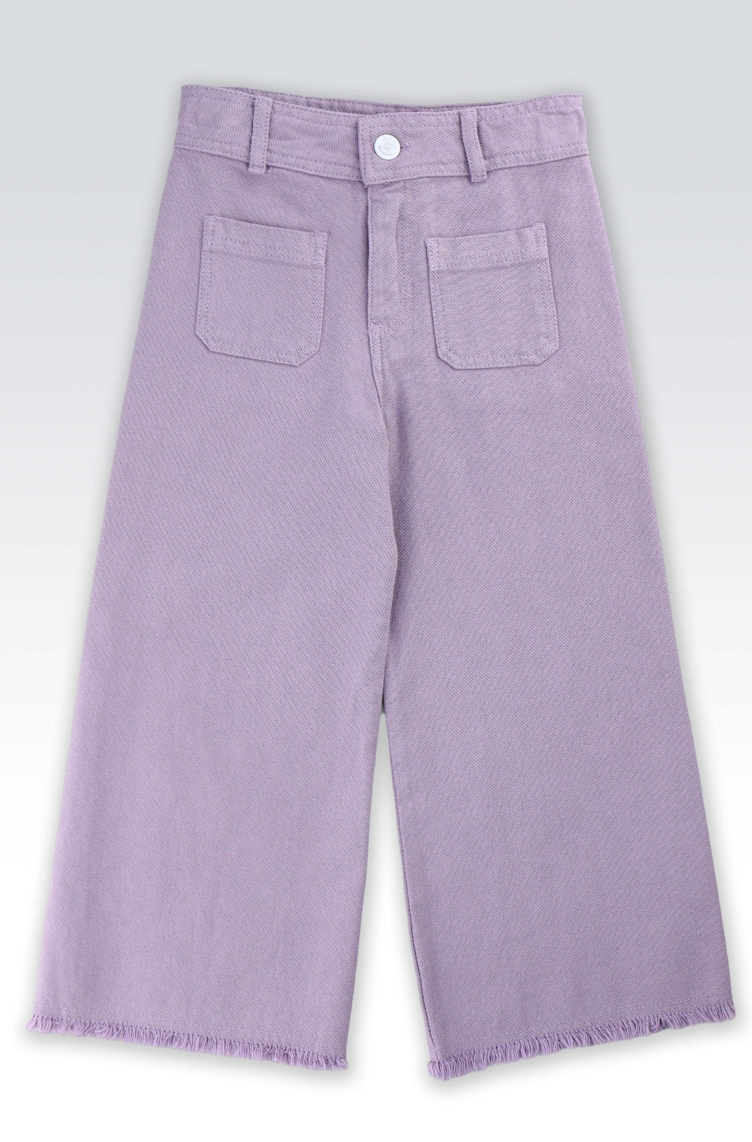 Pantalon Large Violet Fille Effet Effiloché