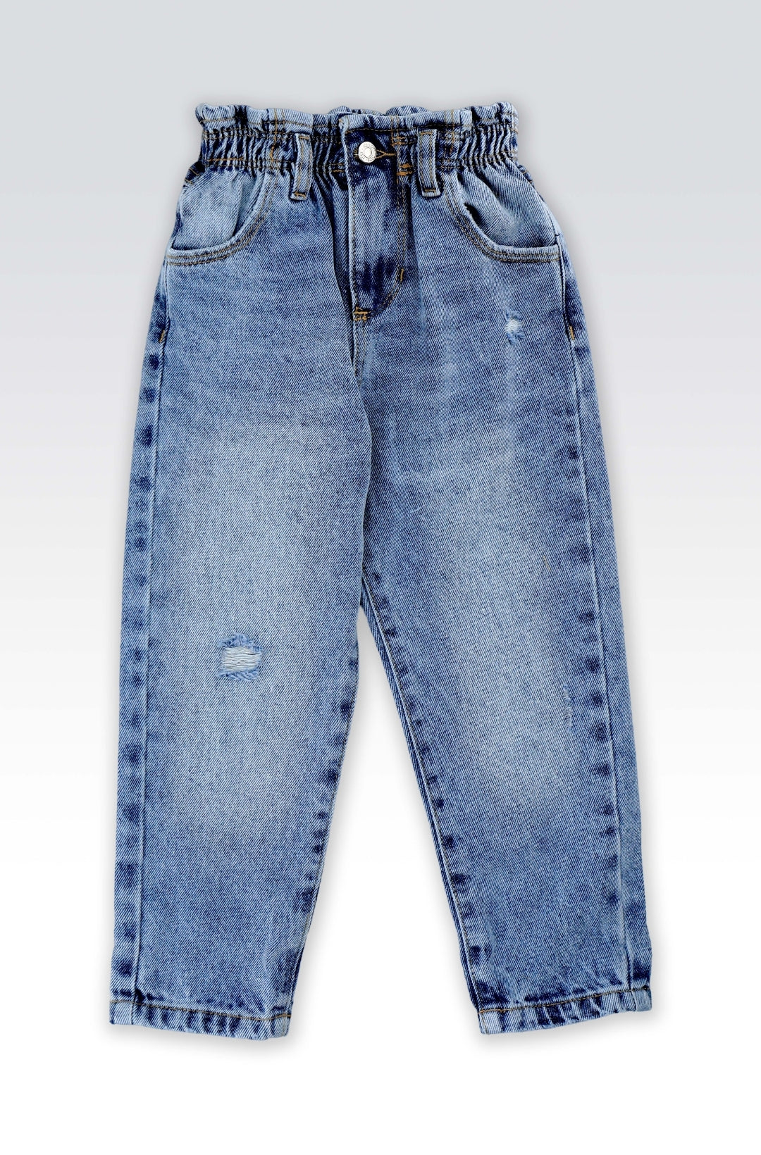 Jean Enfant Taille Élastique Délavé