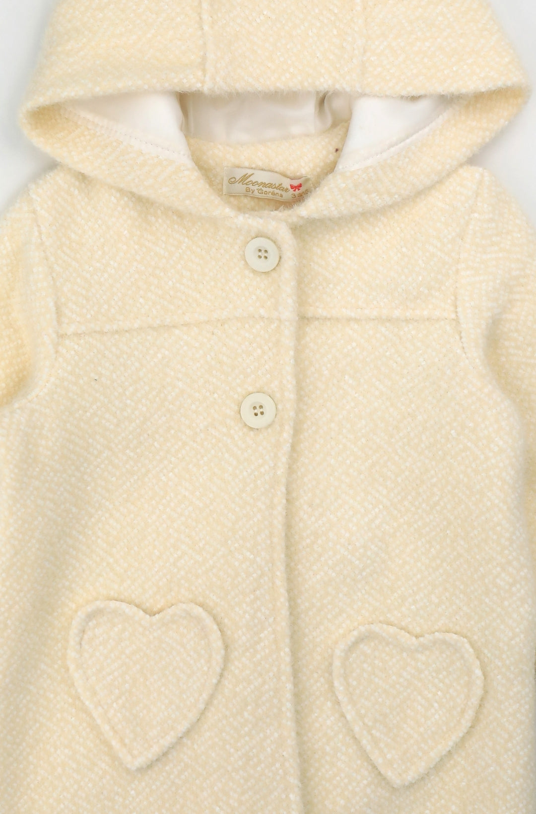 Manteau à Carreaux Blanc avec Capuche pour Fille