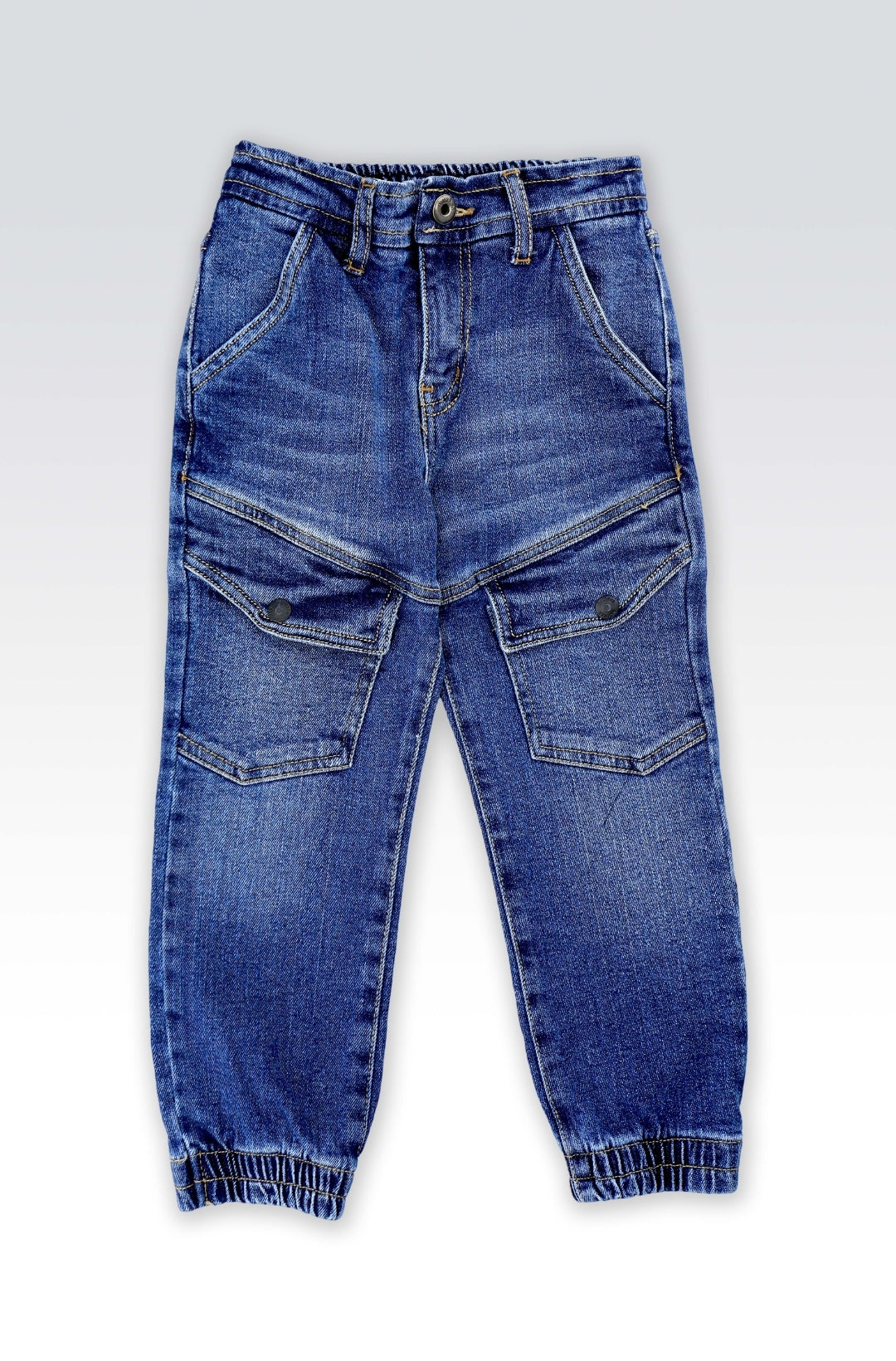 Pantalon Cargo Denim Bleu pour Enfant